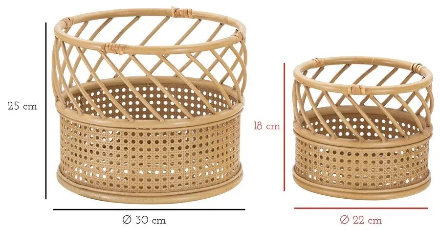Ghivece decorative 2 buc. din metal ø 30 cm Panama – Mauro Ferretti