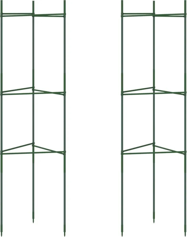 vidaXL Suport pentru roșii, 2 buc., 116 cm, oțel și PP