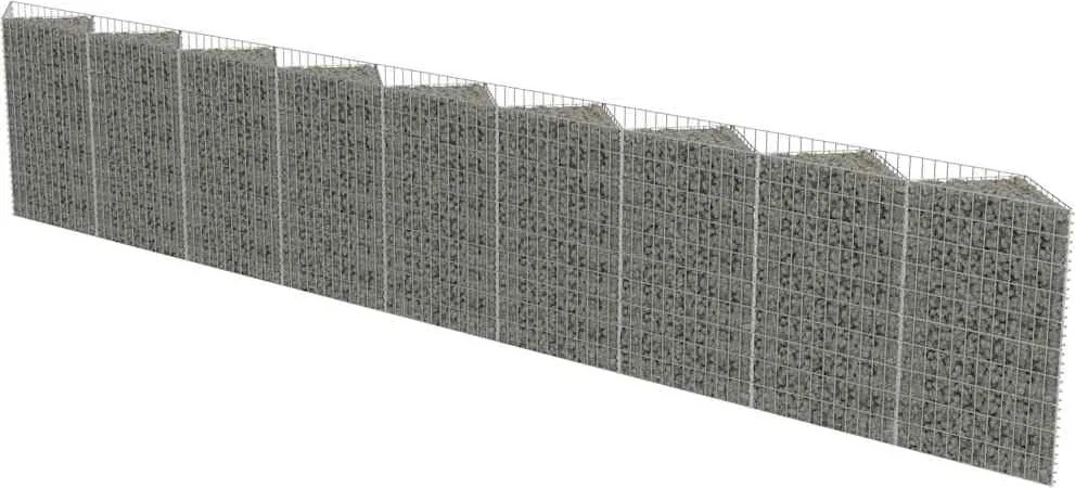 vidaXL Perete gabion, 630 x 30 x 100 cm, oțel galvanizat