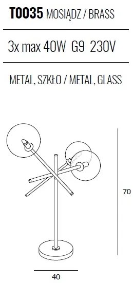 Veioza design industrial, minimalist Lollipop 3L T0035 MX