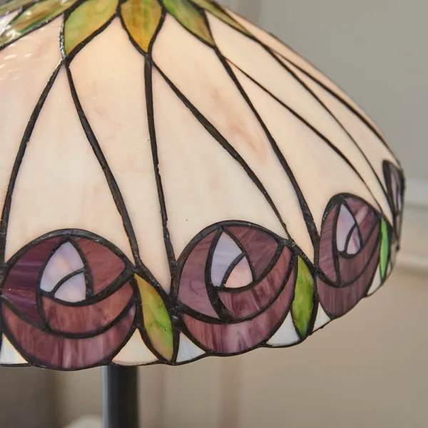 Endon 64177 - Lampă de masă Tiffany HUTCHINSON 1xE27/60W/230V, Ø 40 cm