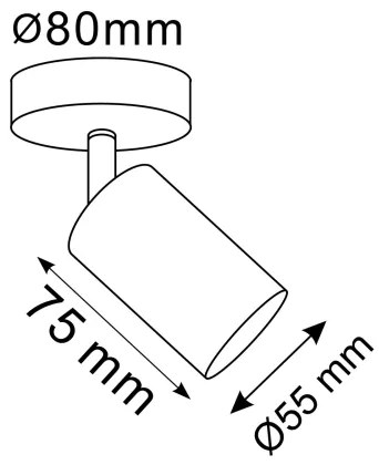 Aplica de perete LED RGBW dimabilă GOLDI, spot 1x GU10/6,5W/230V, auriu