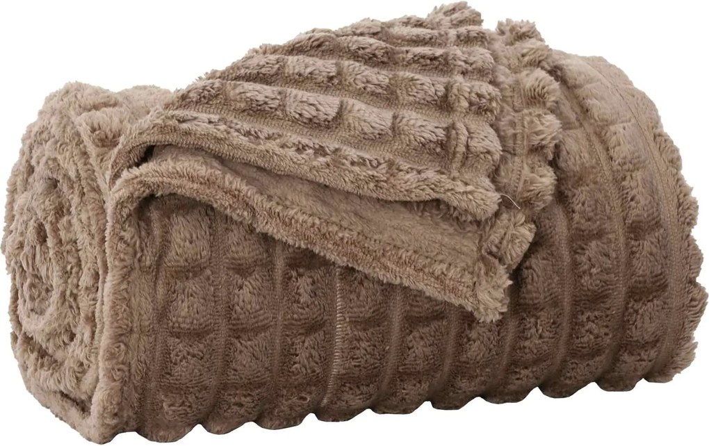 vidaXL Pătura de aruncat Culoare Cămilă 200 x 150 cm Molton