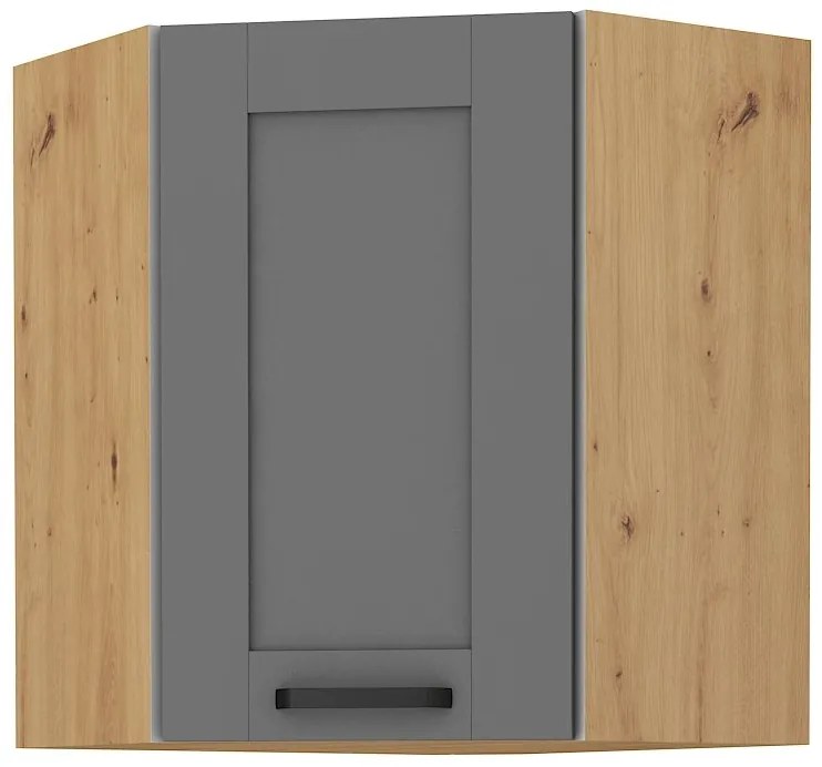 Dulap superior de bucătărie de colț Lucid 58 x 58 GN 72 1F (Stejar artisan + dustgrey). 1045600