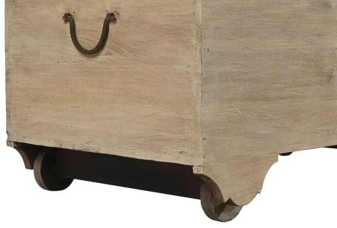 Cufar vintage, din lemn de tec, Chestnut