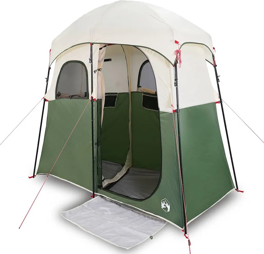 vidaXL Cort de duș pentru 2 persoane, verde, impermeabil