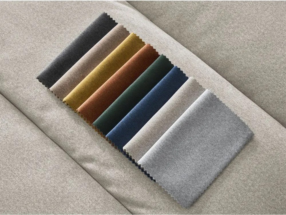 Colțar bej cu tapițerie din catifea (cu colț pe partea stângă/cu șezlong) Sierra – Bobochic Paris