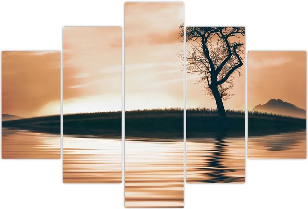 Tablou - Copaci pe insulă (150x105 cm)