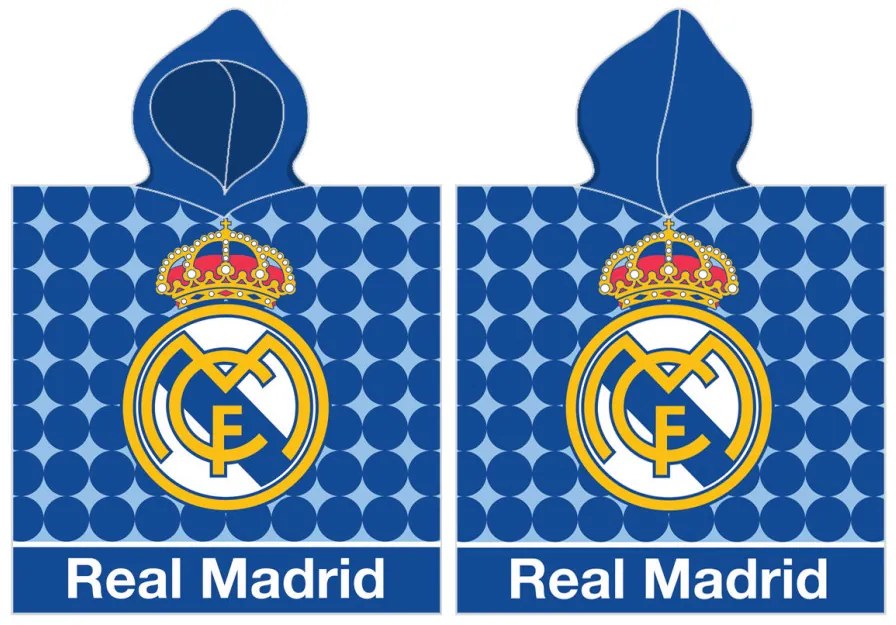 Real Madrid Los Blancos poncho pentru prosop de plajă 55x110 cm (Fast Dry)