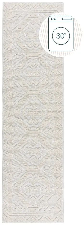 Covor tip traversă crem lavabil din janilie 60x240 cm Jaipur – Flair Rugs