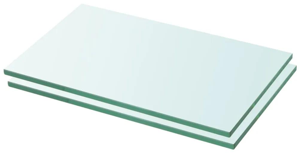 Rafturi, 2 buc., 30 x 12 cm, panouri sticla transparenta 2, 30 x 12 cm