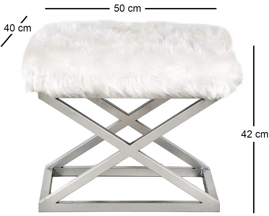 Scaun Capraz Plush alb