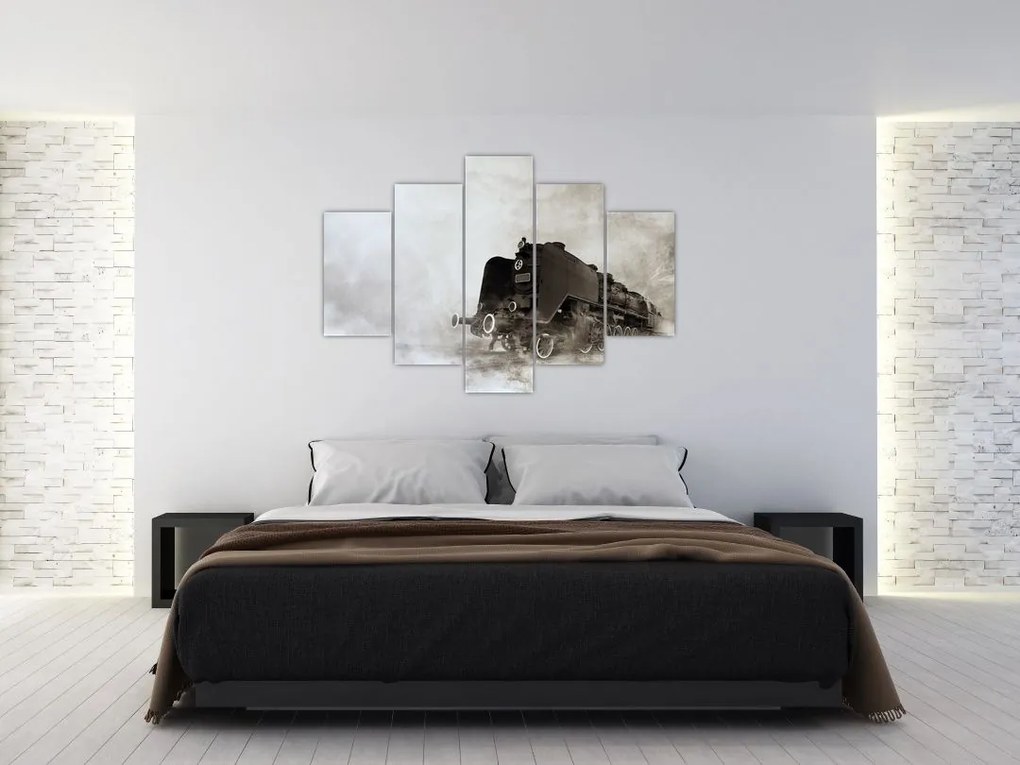 Tablou - Tren în ceață (150x105 cm)