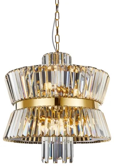 Lustră pe lanț AURELIA 12xE14/40W/230V auriu