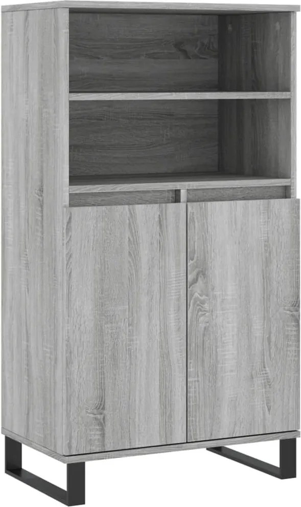 vidaXL Dulap înalt, gri sonoma, 60x36x110 cm, lemn prelucrat