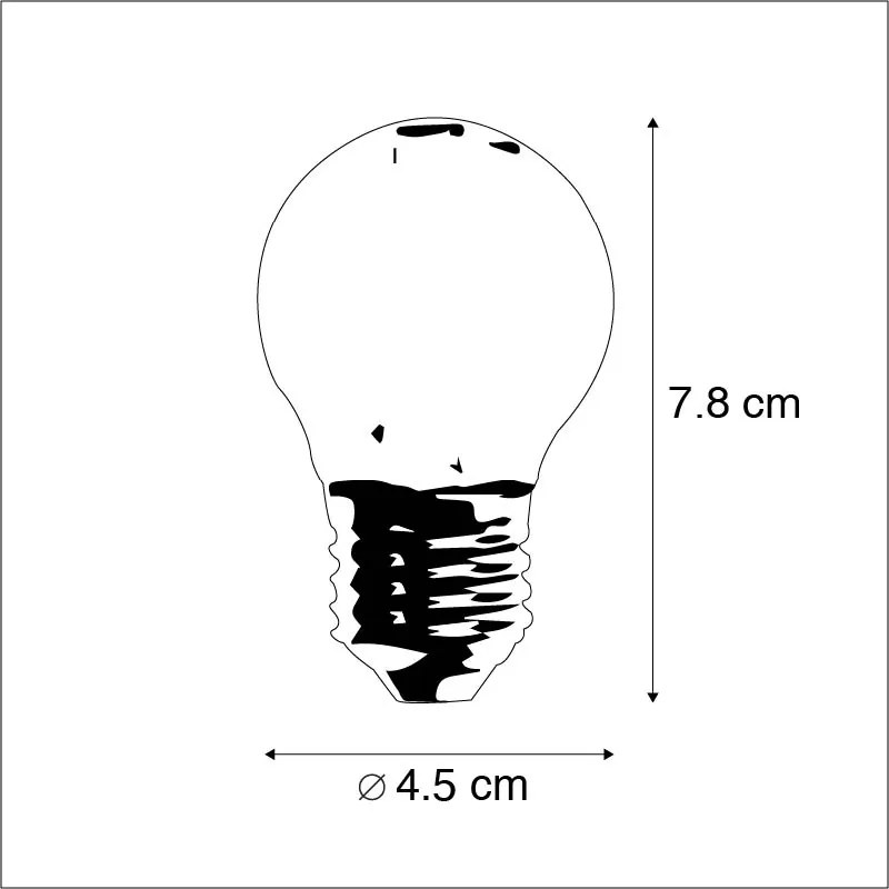 Set de 5 becuri LED cu filament globul E27 reglabile 5W 470lm 2700K