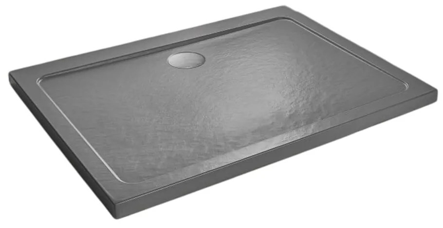 Cadita dus dreptunghiulara Radaway Doros D Stone 110x80 cm acril antracit