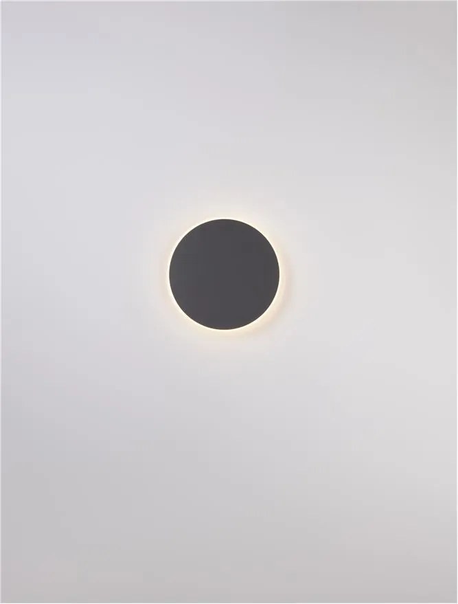 Aplica LED de perete design ambiental CYRCLE 30cm negru