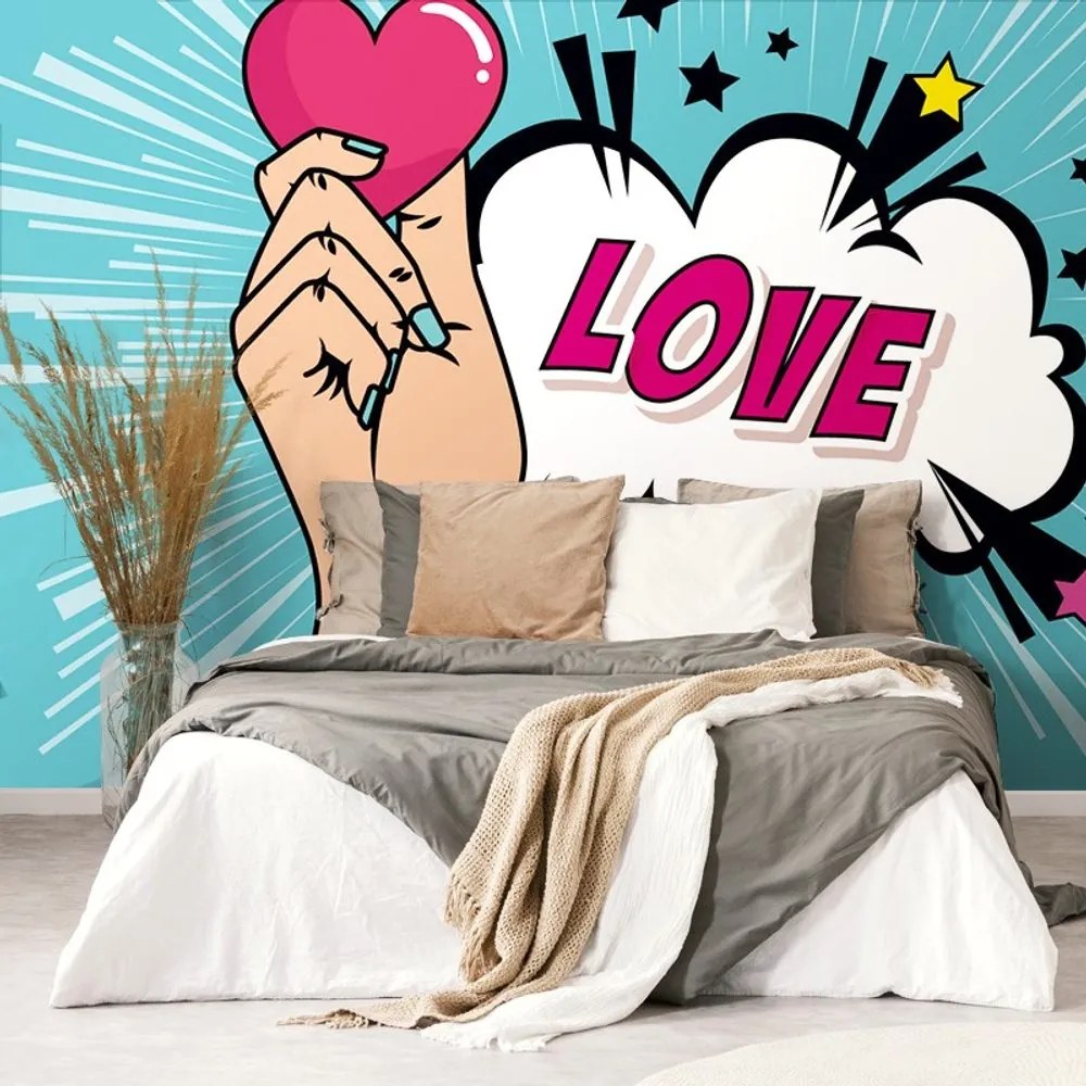 Tapet cu design pop art - LOVE