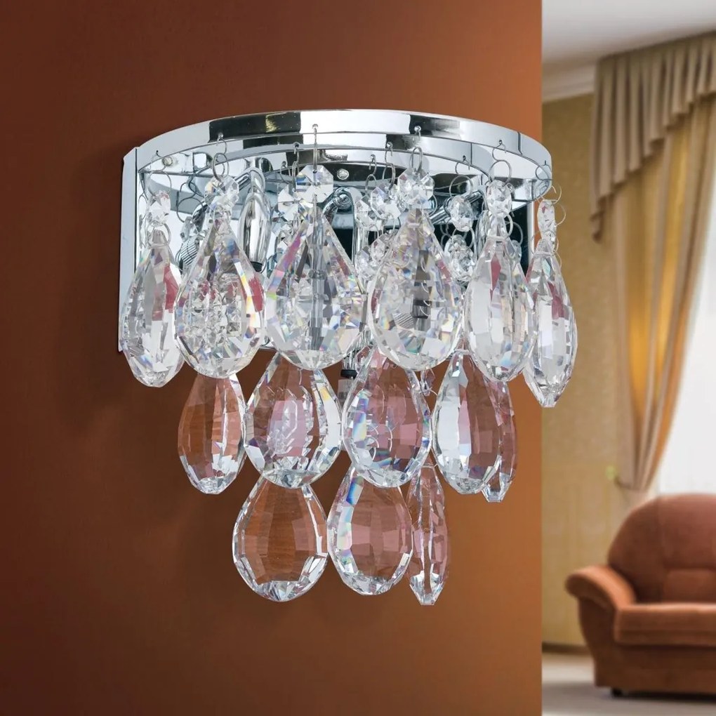 Aplica de perete cristal K9 design elegant CELESTE crom