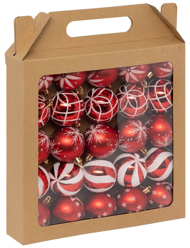 Set globuri cu modele cu sclipici, Ø 6 cm