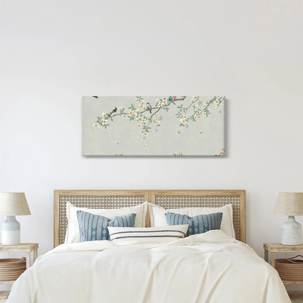 Tablou - Adunarea păsărilor (120x50 cm)