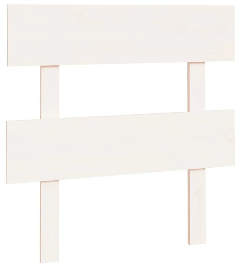 819046 vidaXL Tăblie de pat, alb, 78,5x3x81 cm, lemn masiv de pin