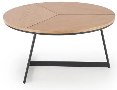 Măsuță de cafea KARIDA 41x80 cm bej/negru