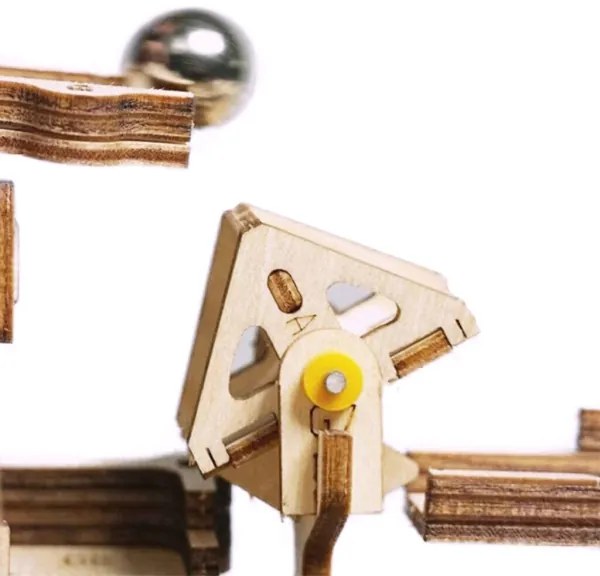 Puzzle 3D pistă pentru bile de sticlă, spirală RoboTime