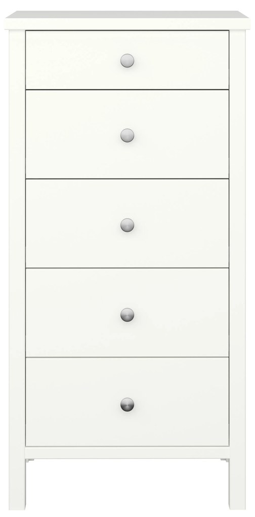 Tvilum Comoda cu 5 sertare Culoare alba, VITUS