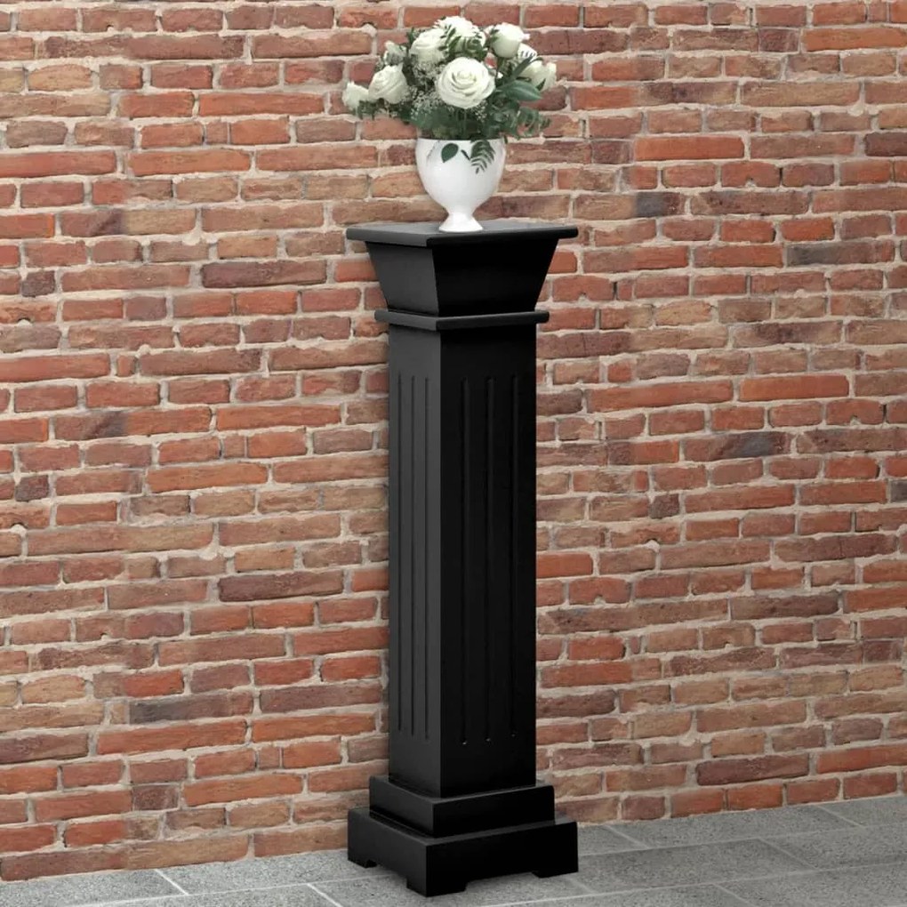 vidaXL Suport plante clasic formă stâlp pătrat negru 17x17x66 cm MDF