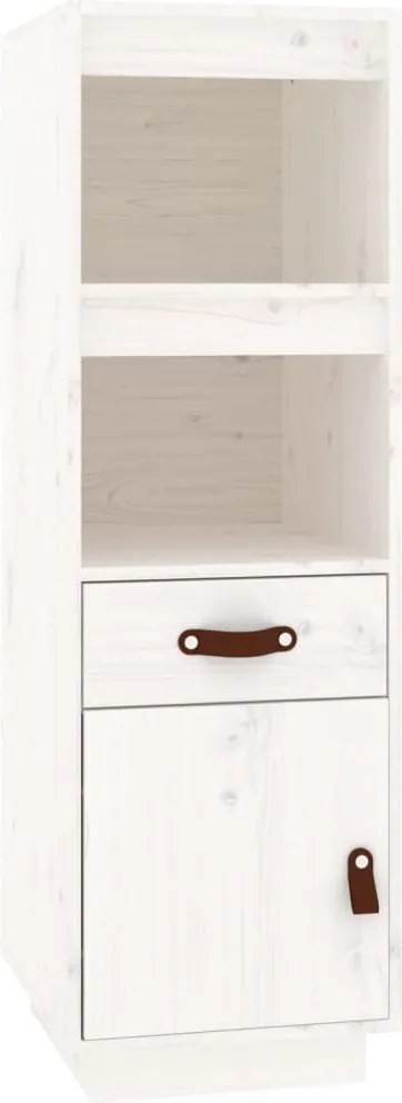 vidaXL Dulap înalt, alb, 34x40x108,5 cm, lemn masiv de pin