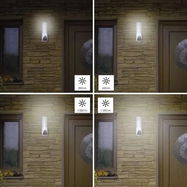Cameră LED inteligentă de exterior cu sursă de lumină GoSmart LED/12W/230V IP65 Wi-Fi Tuya alb