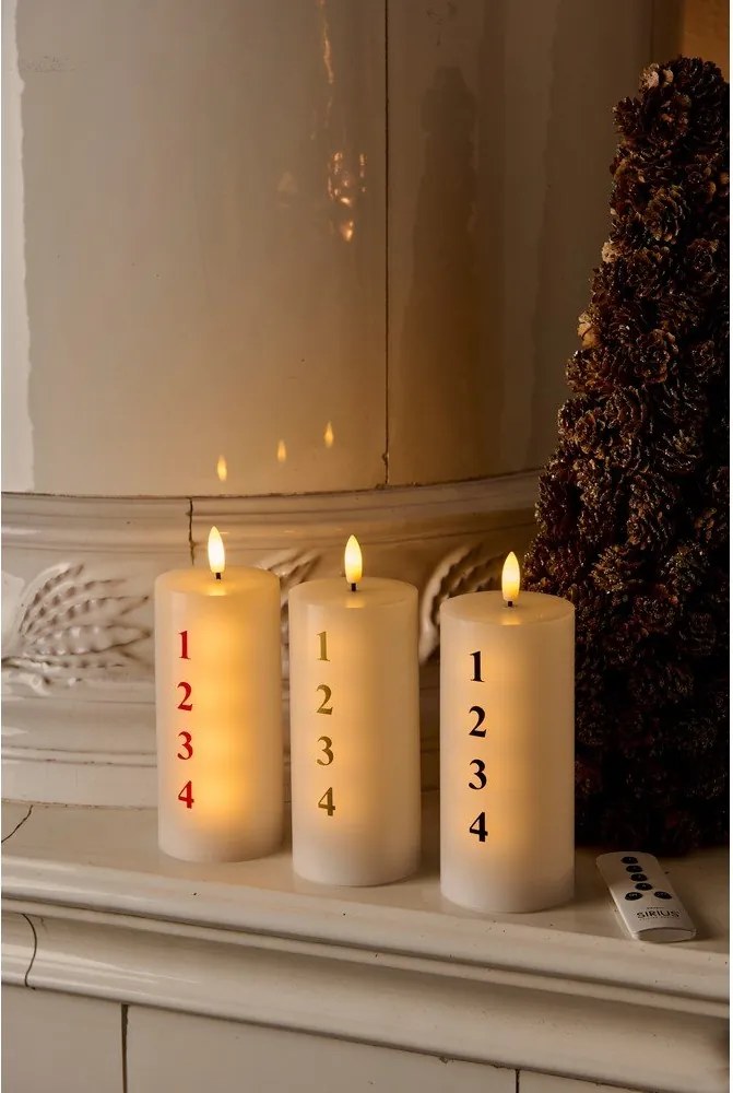 Lumânare LED cu baterii (înălțime 15 cm) Sille Advent – Sirius