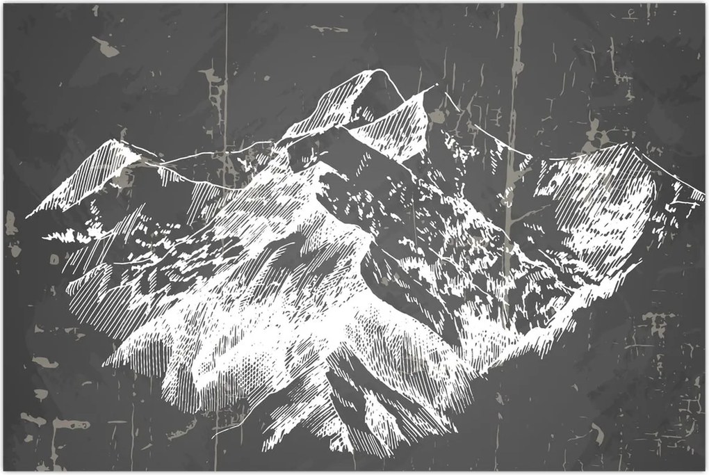 Tablou - Ilustrație de munți (90x60 cm)