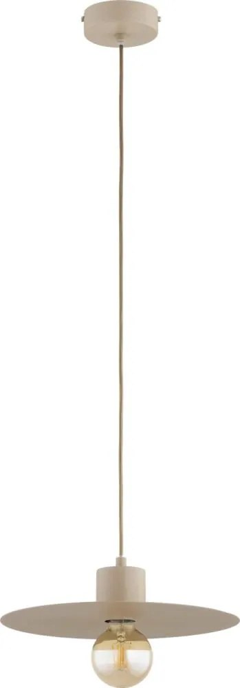 Lampă suspendată pe cablu EMELI 1xE27/15W/230V, bej