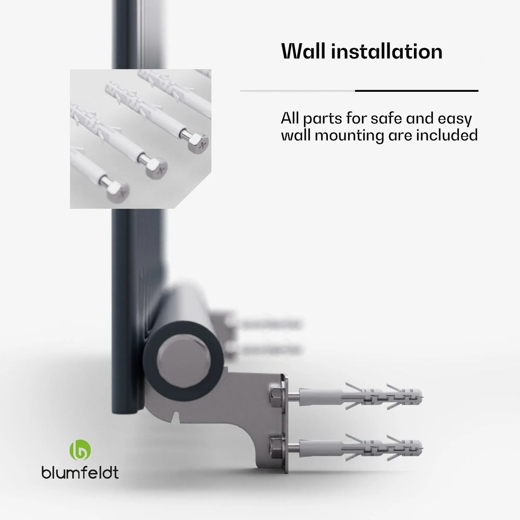Blumfeldt Ontario, radiator, 100 x 60, conexiune laterală și centrală de 1/2 inch, montare pe perete, 681 W