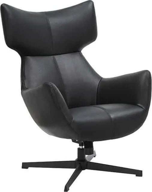 Fotoliu pivotant VOGUE piele sintetica neagra
