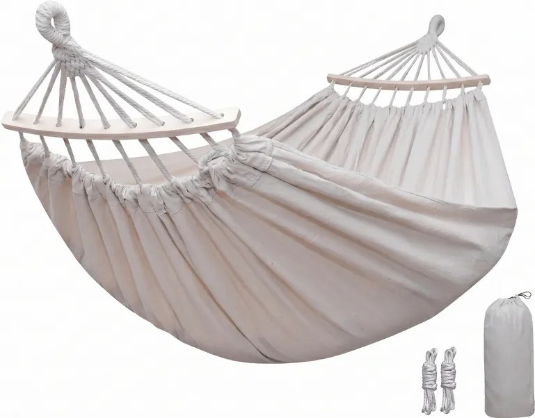 Hamac ZENVIO COMFORT 200x80 cm, alb + geanta gratuita