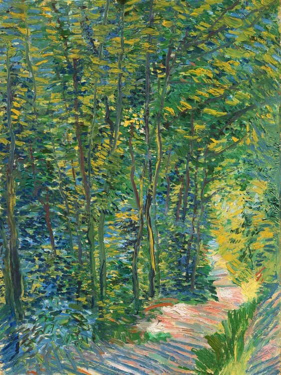 Reproducere A path in the woods, Vincent van Gogh