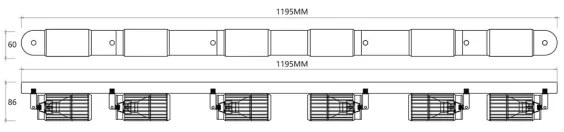 Spot VERTICAL 6xGU10/8W/230V negru
