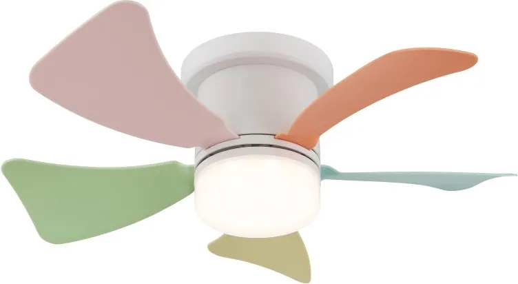 Lustra LED cu ventilator si telecomanda HINES multicolor