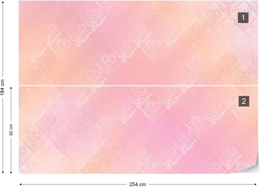 GLIX Fototapet - Pink Abstract Texture Vliesová tapeta  - 254x184 cm