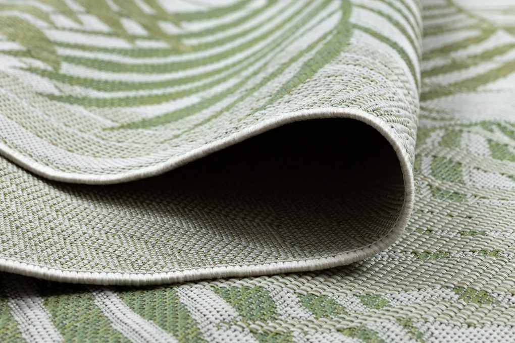 Covor SISAL SION frunze de palmier, tropical 2837 țesute plate ecru / verde
