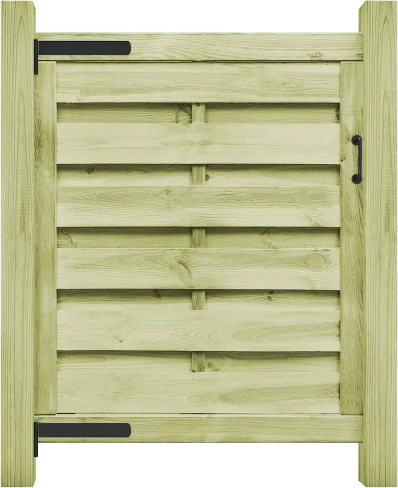 vidaXL Poartă de grădină, verde, 100 x 100 cm, lemn de pin tratat