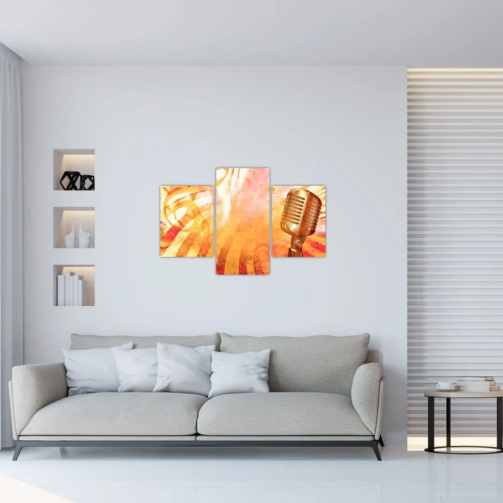 Tablou - Microfon retro (90x60 cm)