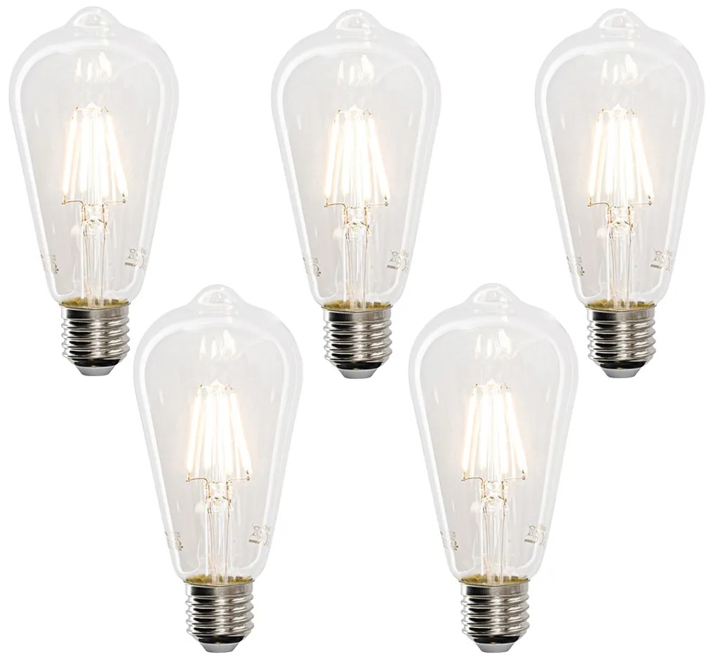 Set de 5 becuri LED inteligente E27 ST64 4.5W 470 lm 1800-4000K