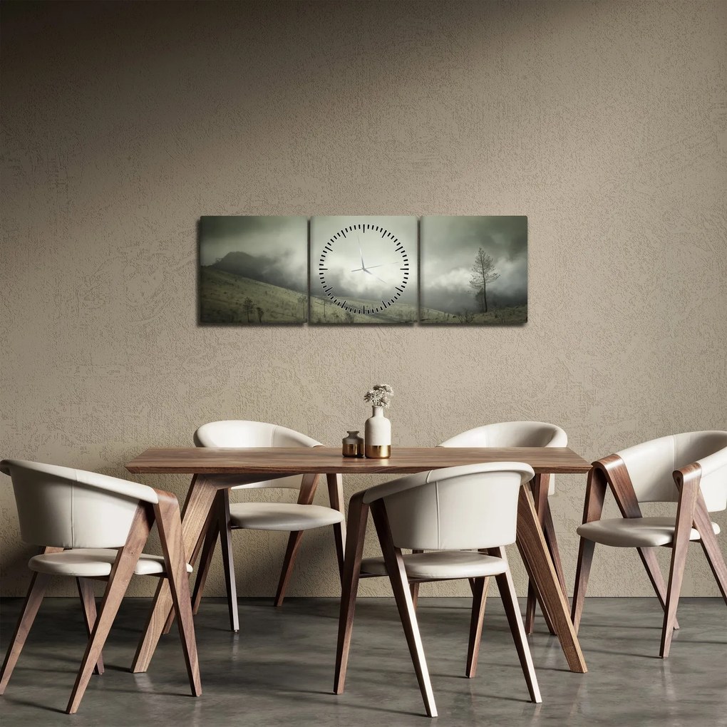 Tablou - Peisaj înainte de furtună (cu ceas) (90x30 cm)