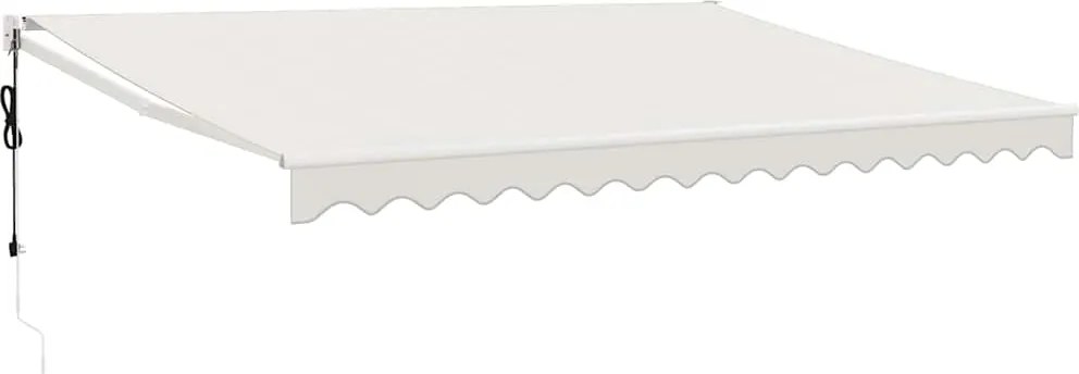 vidaXL Copertină retractabilă automată, crem, 4x3 m