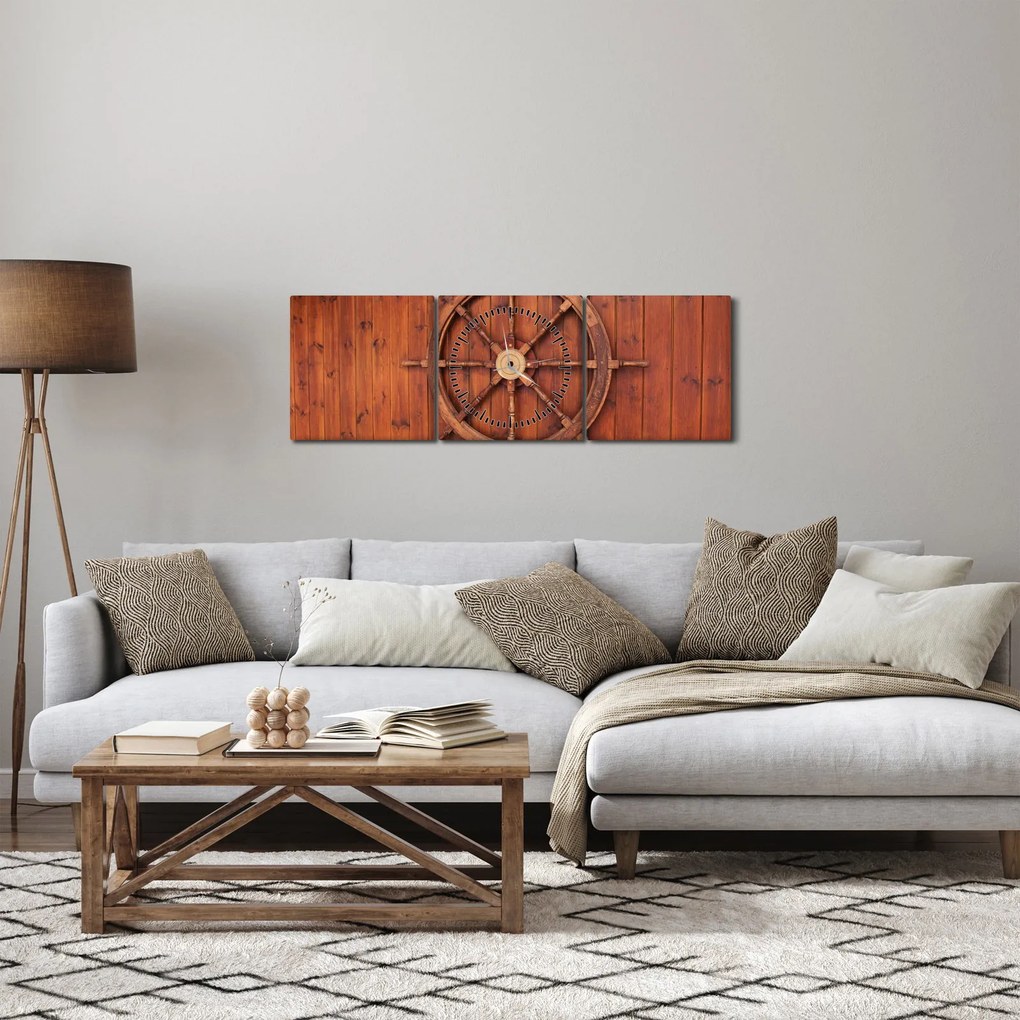 Tablou cu cârmă (cu ceas) (90x30 cm)
